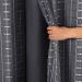 Cortina Blecaute com Voal Xadrez 2,00m x 1,40m Preto ideal para Varão Simples de 1,50m
