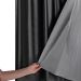 Cortina Blecaute com Voal Xadrez 2,00m x 1,40m Preto ideal para Varão Simples de 1,50m