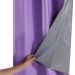 Cortina Blecaute com Voal Xadrez 2,80m x 2,30m Lilás ideal para Varão Simples de 2 Metros
