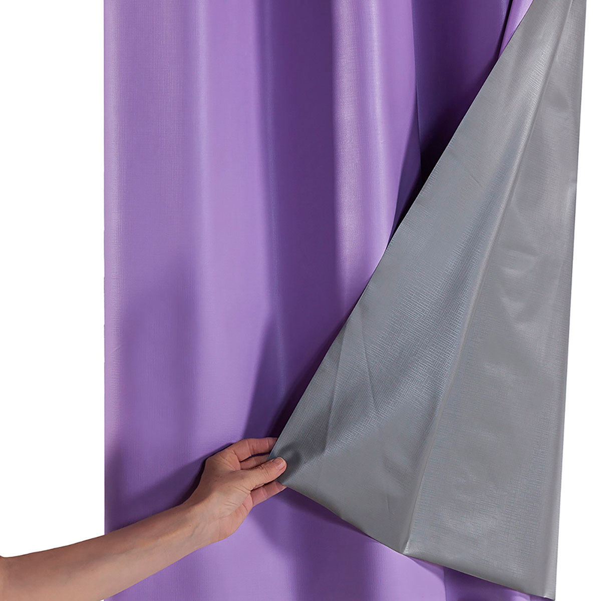 Cortina Blecaute com Voal Xadrez 2,80m x 2,30m Lilás ideal para Varão Simples de 2 Metros