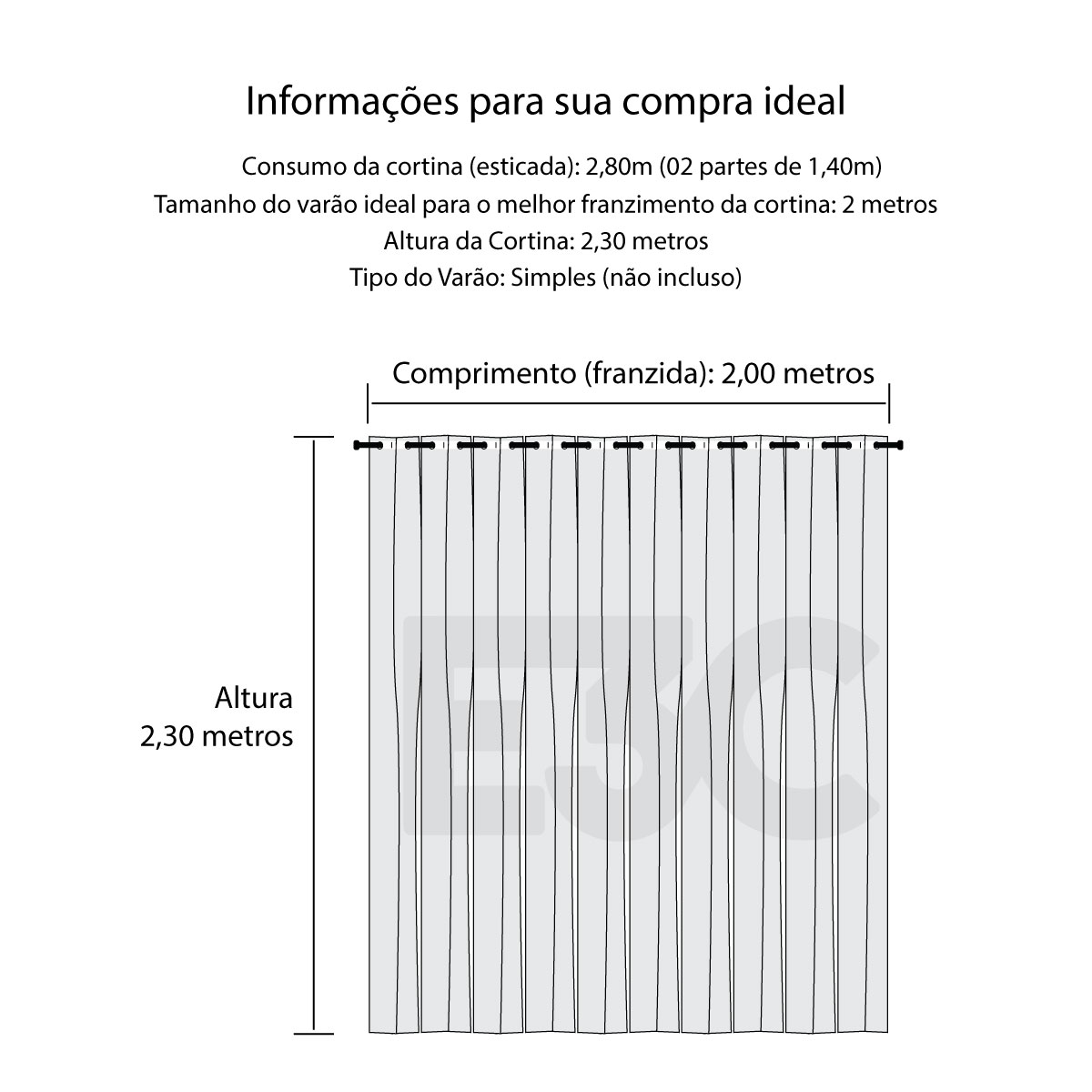 Cortina Blecaute com Voal de Renda 2,80m x 2,30m Bege ideal para Varão simples de 2 metros