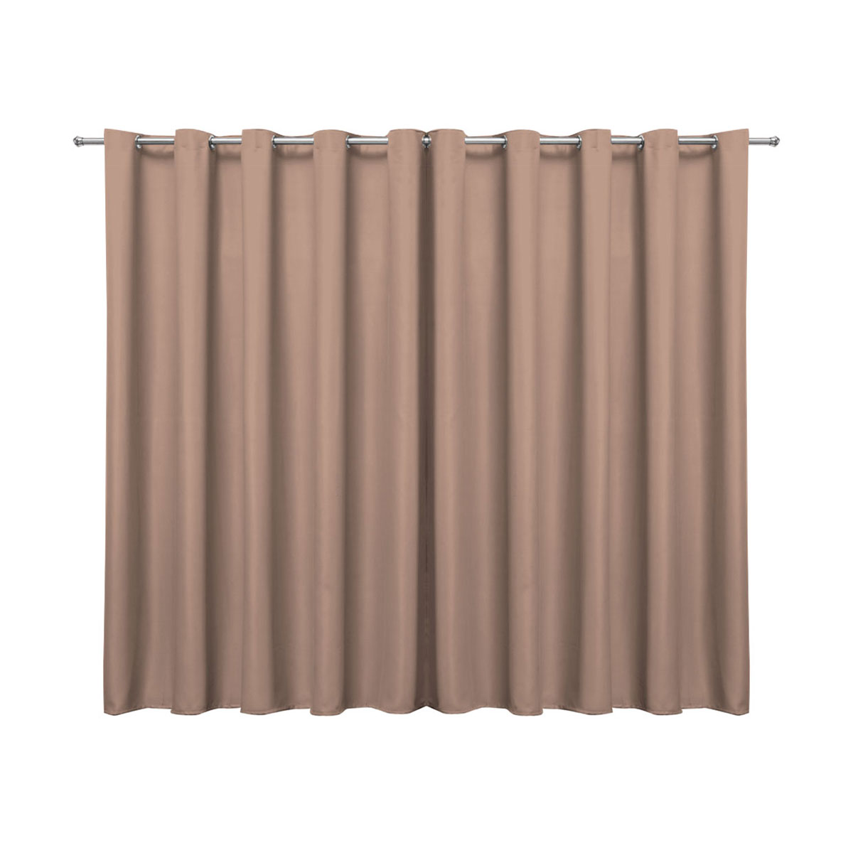 Cortina Blecaute de Tecido Avelã 2,70m x 1,80m 95% de Corta Luz - Ideal para Varão Simples de 2 Metros