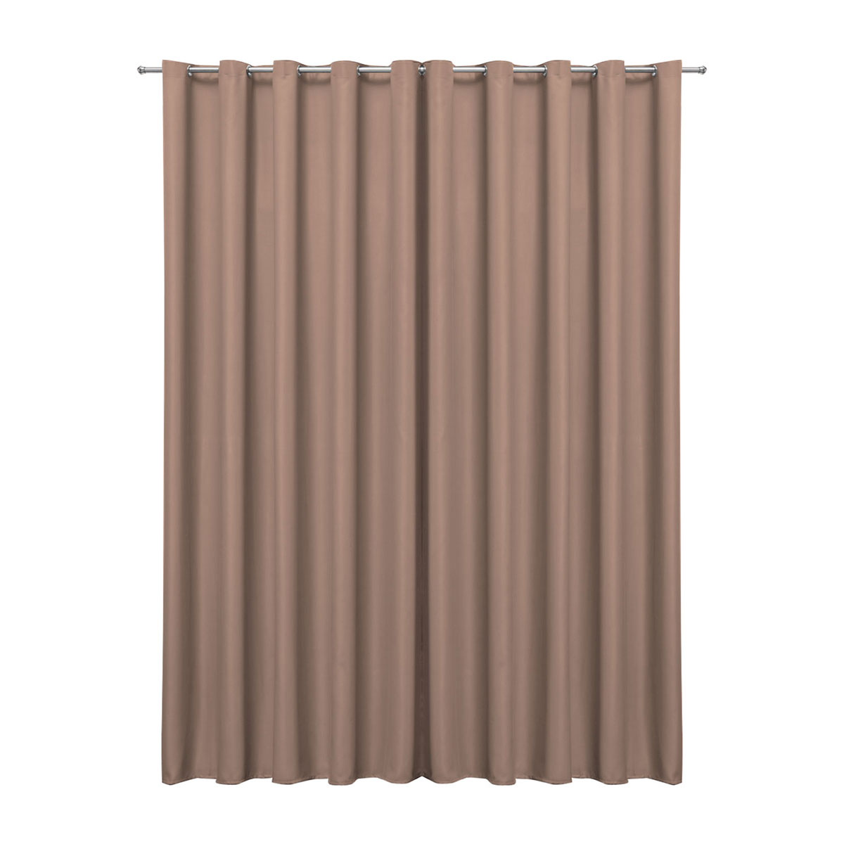 Cortina Blecaute de Tecido Avelã 3,00m x 2,70m 95% de Corta Luz - Ideal para Varão Simples de 2 Metros