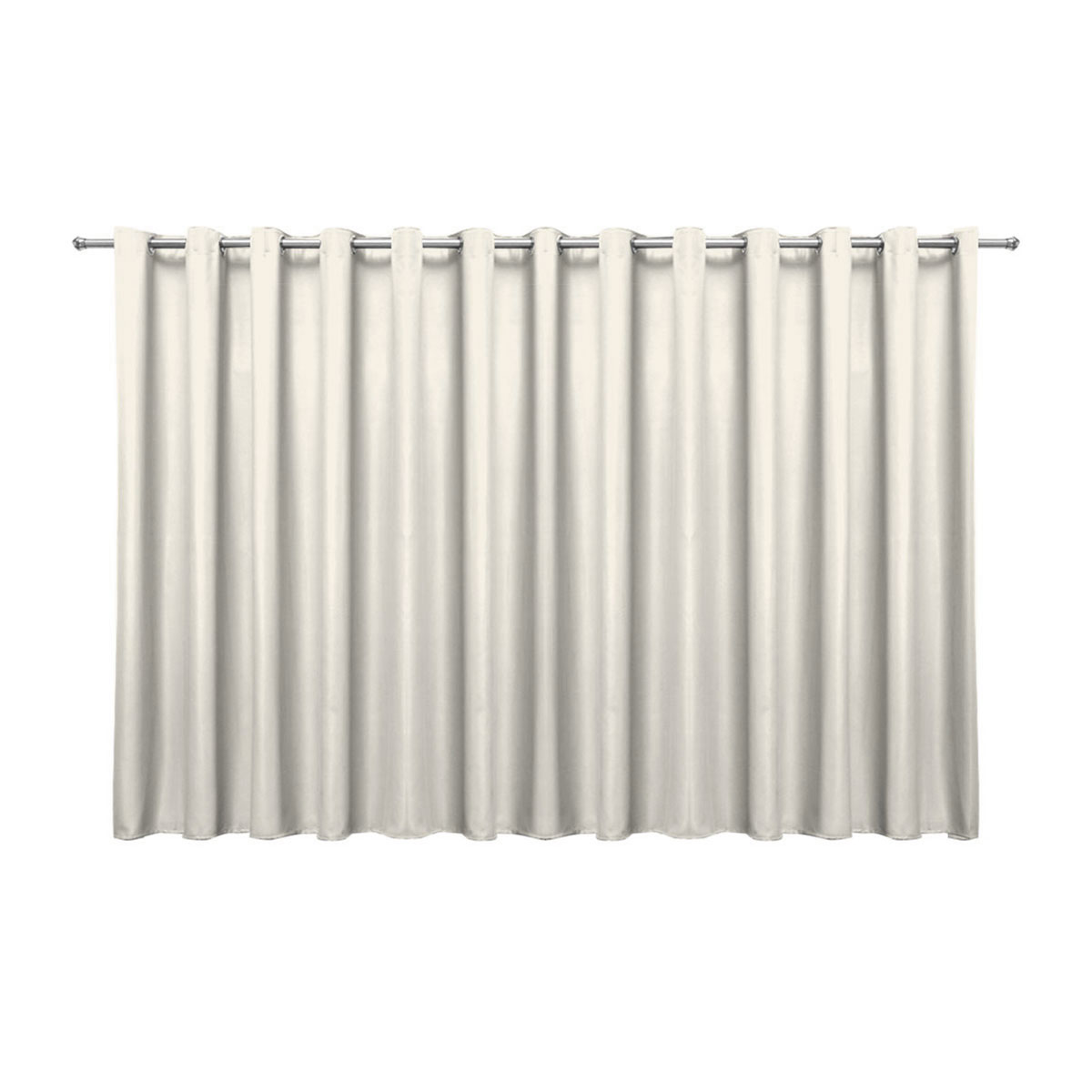 Cortina Blecaute de Tecido Palha 5,00m x 2,70m 95% de Corta Luz - Ideal para Varão Simples de 4 Metros