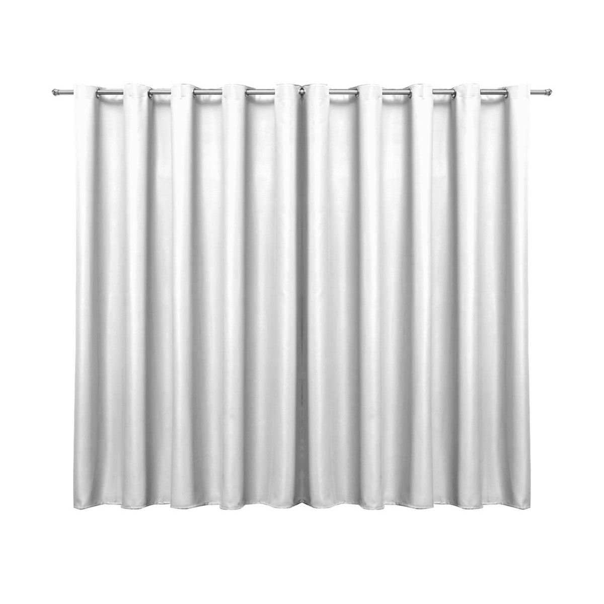 Cortina Blecaute em Tecido Branca 4,00m x 2,70m 95% de Corta Luz - Ideal para Varão Simples de 3 Metros