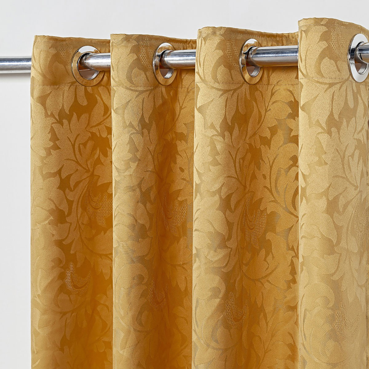 Cortina de Varão Jacquard 2,70m x 1,60m Dourado ideal para Varão Simples de 2 Metros