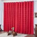 Cortina para Quarto Jacquard Vermelha 2,70m x 1,80m - Ideal para Varão Simples de 2 Metros