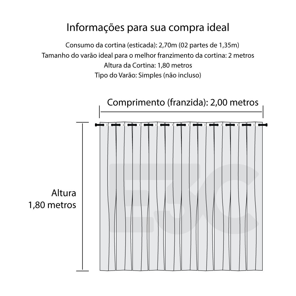 Cortina para Quarto Jacquard Vermelha 2,70m x 1,80m - Ideal para Varão Simples de 2 Metros