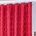 Cortina para Quarto Jacquard Vermelha 2,70m x 1,80m - Ideal para Varão Simples de 2 Metros