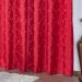 Cortina para Quarto Jacquard Vermelha 2,70m x 1,80m - Ideal para Varão Simples de 2 Metros
