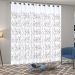 Cortina para Sala de Voil com Forro 4,00m x 2,50m Loren Bordada com detalhes Avelã ideal para Varão de 3 metros simples