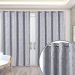 Cortina para Varão Jacquard 4,00m x 2,70m Cinza ideal para Varão Simples de 3 Metros
