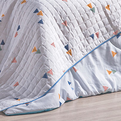 Edredom Estampado Escandinavo Tamanho Solteiro 2,50m x 1,60m 160 Fios