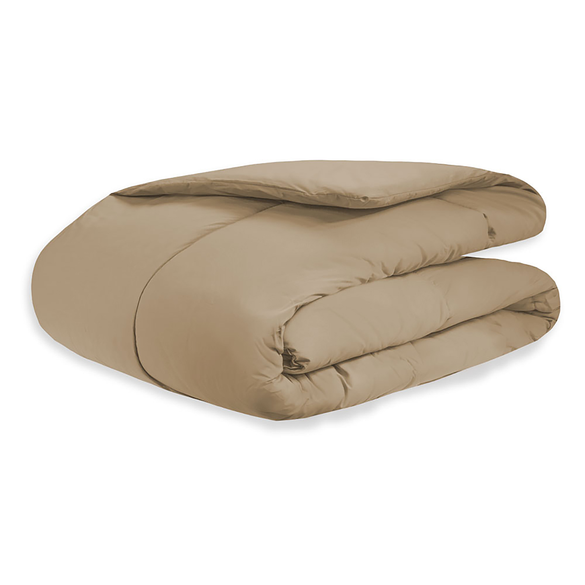 Edredom Queen Size Dupla Face Toque Macio 100% Algodão Percal 200 Fios Cáqui