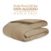 Edredom Queen Size Dupla Face Toque Macio 100% Algodão Percal 200 Fios Cáqui