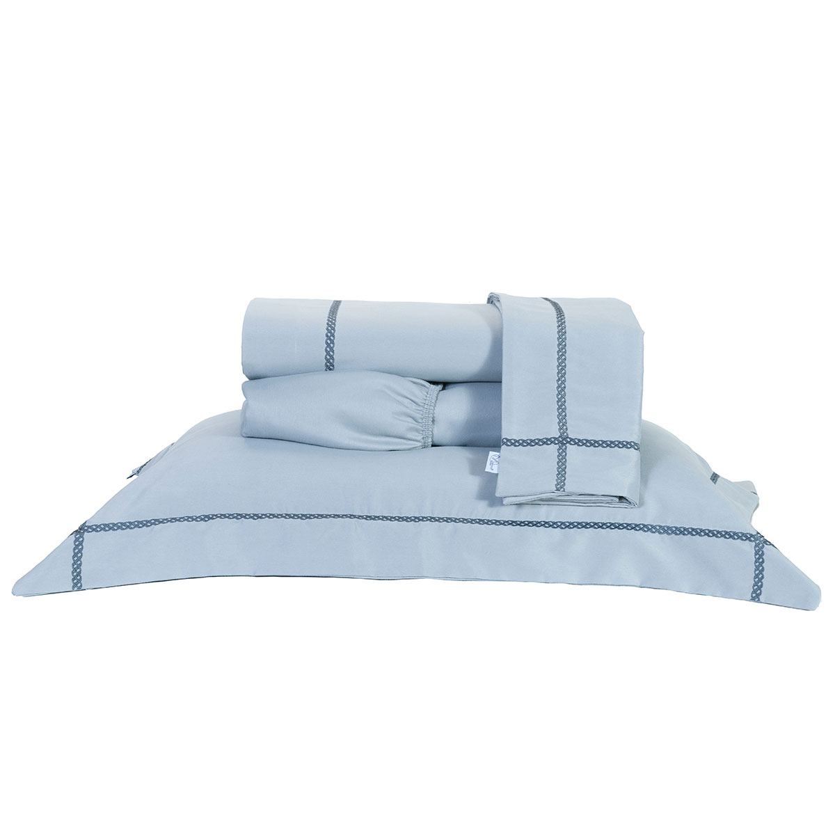 Edredom Tamanho King Size Bege Soft Microfibra + Jogo de Cama 400 Fios Micro Percal - 5 Peças
