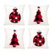 Jogo Almofada para Natal Estampada Tecido Suede 40cm x 40cm com Refil de Silicone