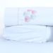 Jogo Cama Natureza Casal Padrão Branco / Rosa Micro Percal Peletizado 200 Fios 4 Peças