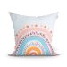 Jogo Capa Almofada Branca Estampada Decorativa 2 Unidades 45cm x 45cm com zíper Tecido MIcrofibra