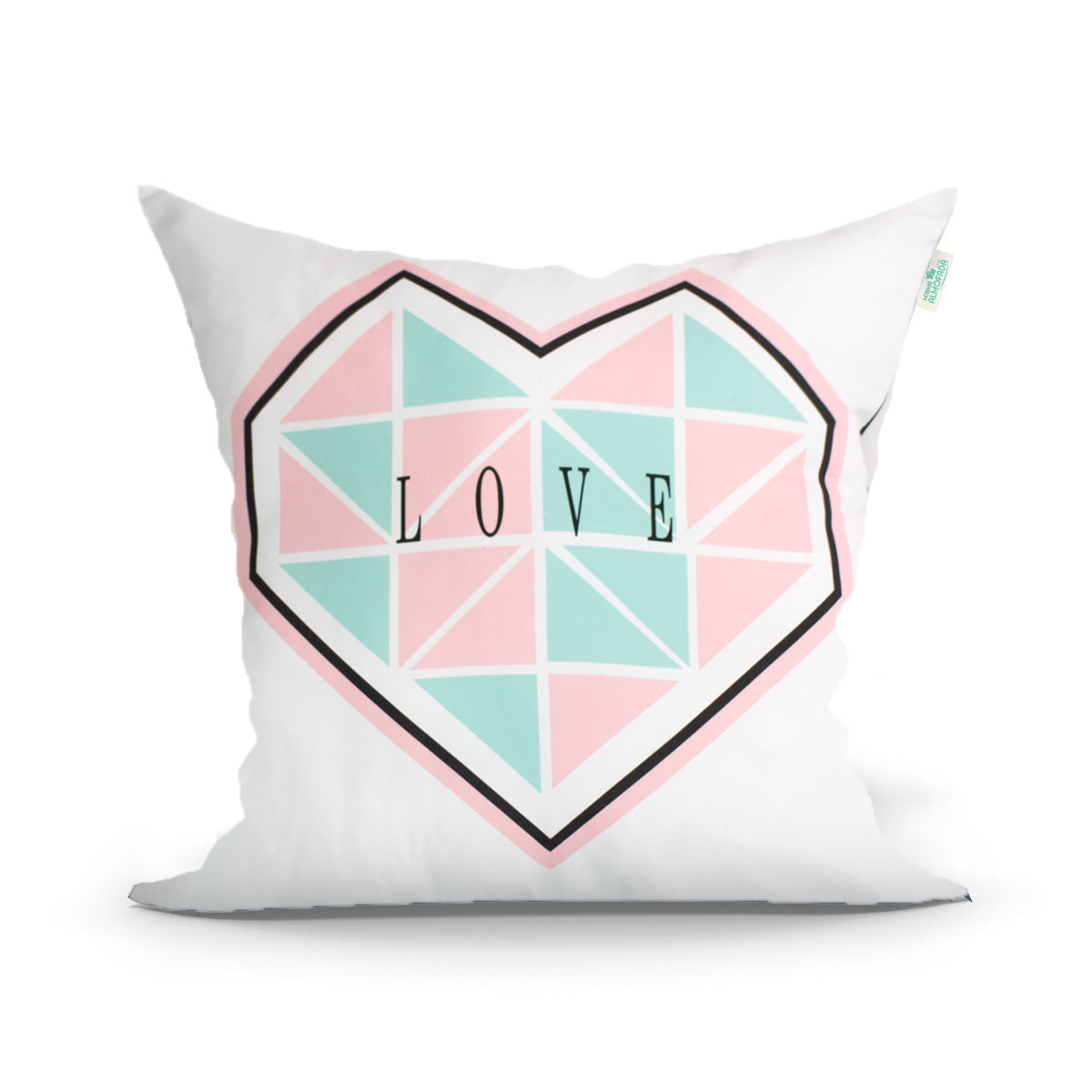 Jogo Capa Almofada Estampada para Quarto Rosa 2 Unidades 45cm x 45cm com zíper Tecido Microfibra
