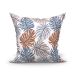 Jogo Capa de Almofada Grande Decorativa Florence Estampada e Azul 60cm x 60cm 3 Unidades com zíper
