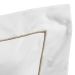 Jogo Lençol 200 Fios 100% Algodão Branco Clássico King Size com Detalhe em Dourado