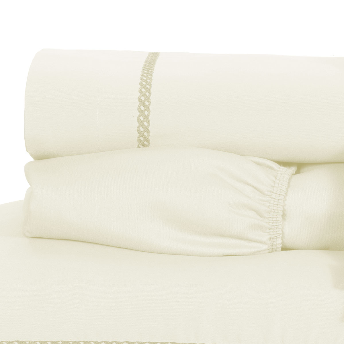 Jogo de Cama King Palha 400 Fios Micro Percal 4 Peças 2,80m x 2,60m
