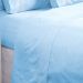 Jogo de Cama King Ponto Palito Azul 3 Peças Liso 160 Fios