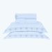 Jogo de Cama King Size Bordado Branco / Prata 100% Algodão 200 Fios 4 Peças