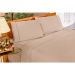 Jogo de Cama Ponto Palito Casal Cáqui 4 Peças 2,60m x 2,20