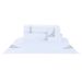 Jogo de Cama Premium Queen Size Branco / Dourado 400 Fios Egípcio 100% Algodão 4 Peças
