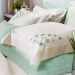 Jogo de Cama Queen Size Palha / Verde 200 Fios 100% Algodão 4 Peças