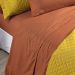 Jogo de Cama Solteiro Terracota 3 peças Micropercal 200 fios