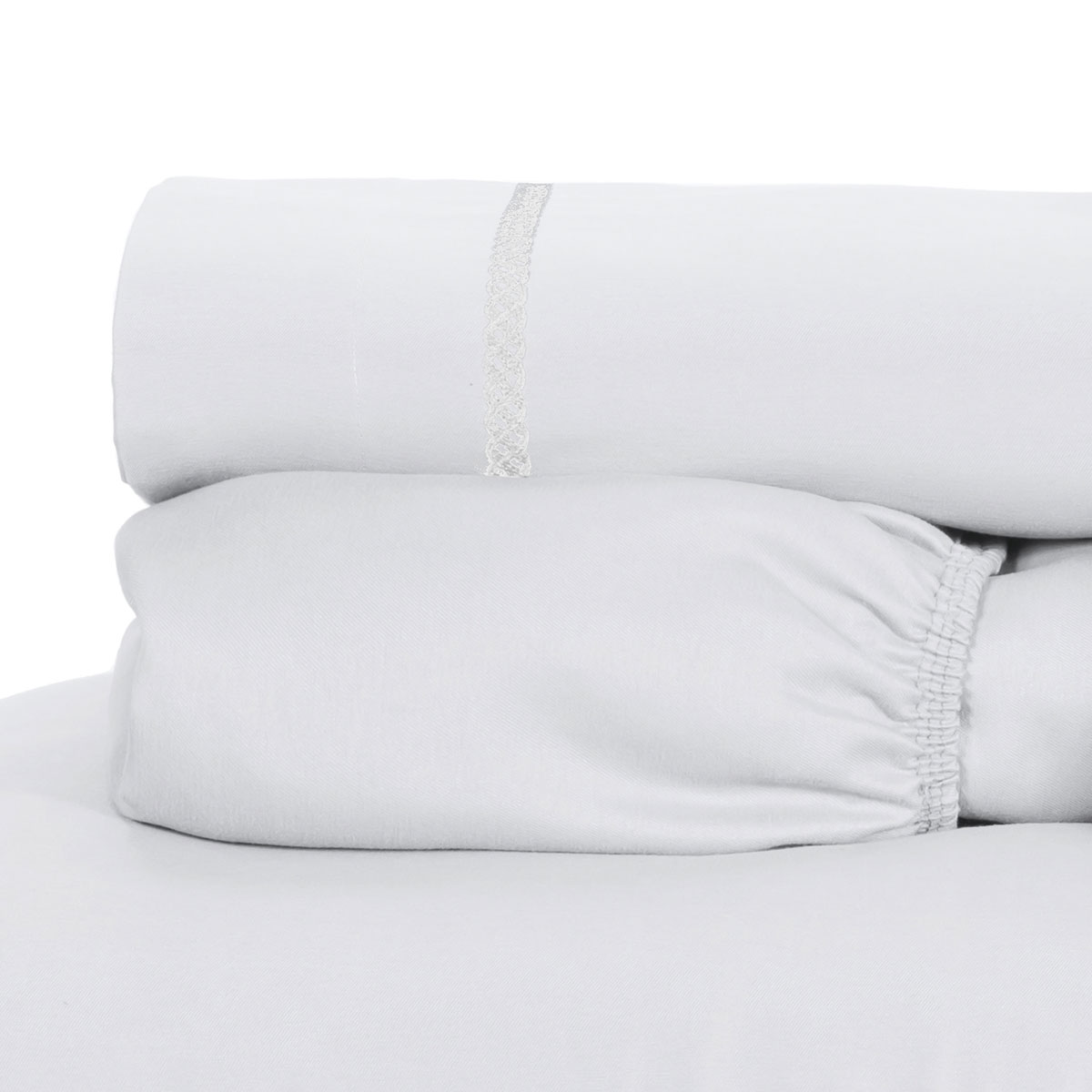 Jogo de Cama Tamanho King Size Branco 400 Fios Micro Percal 4 Peças 2,80m x 2,60m