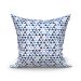 Jogo de Capa de Almofada Grande Decorativa Azul Floral Estampada 60cm x 60cm 3 Unidades com zíper
