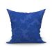 Jogo de Capa de Almofada Grande Decorativa Geométrica Azul e lisa 60cm x 60cm 3 Unidades com zíper