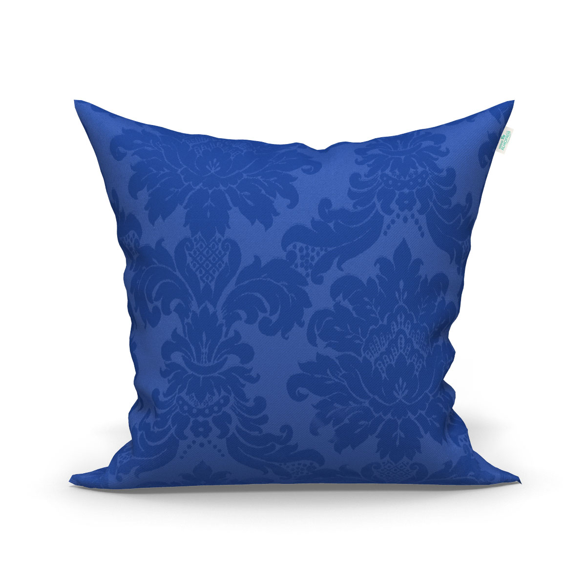 Jogo de Capa de Almofada Grande Decorativa Geométrica Azul e lisa 60cm x 60cm 3 Unidades com zíper