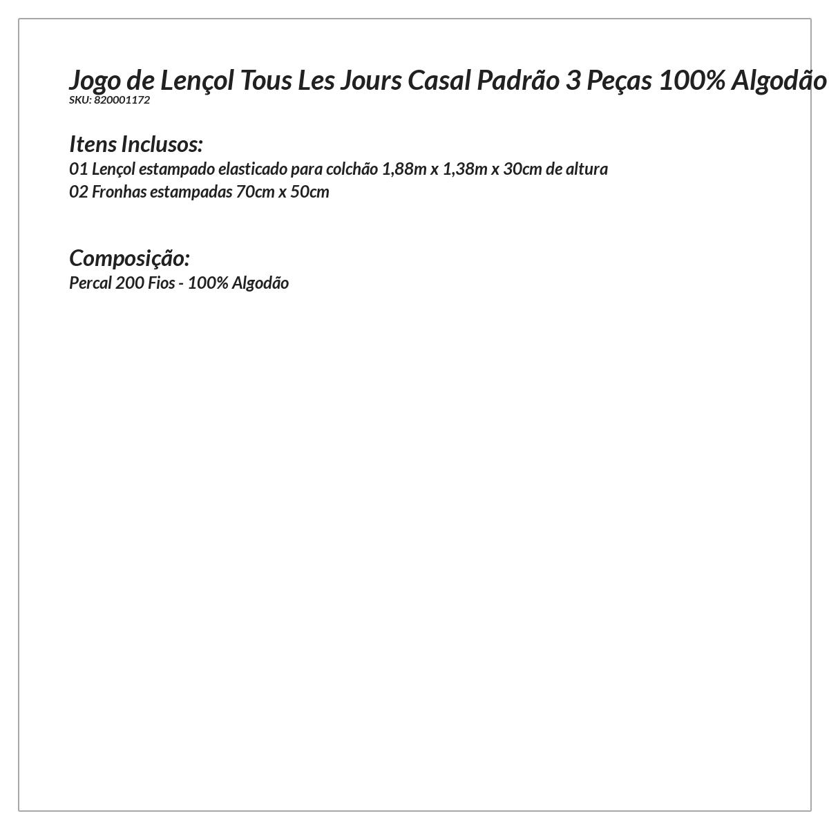 Jogo de Lençol Casal Padrão 3 Peças 100% Algodão 200 Fios Estampado Rosa Arabesco