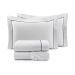 Jogo de Lençol King Size 200 Fios 100% Algodão Branco com Detalhe em Marinho
