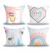 Kit 4 Capas Almofadas Decorativas 45cm x 45cm Estampada para Sala ou Quarto com zíper Tecido Microfibra