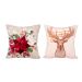 Kit Almofada 2 Unidades Natal Estampada Decorativa 40cm x 40cm Tecido Suede com refil de Silicone
