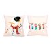 Kit Almofada de Natal Estampada Suede 2 Unidades 40cm x 40cm com Refil de Silicone Macio