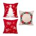 Kit Almofada para Natal Estampada Tecido Suede 3 Unidades 40cm x 40cm com Refil de Silicone