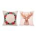 Kit Almofada para Natal Estampada de Suede 40cm x 40cm - 2 Unidades com Refil