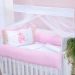 Kit Berço Menina Rosa Balé Americano 100% Algodão 10 Peças