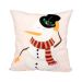 Kit Capa Almofada Decorativa Natal Estampada Tecido Suede 40cm x 40cm com zíper