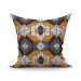 Kit Capa de Almofada Grande Decorativa Preta Geométrica 60cm x 60cm com 3 Unidades com zíper