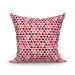Kit Capa de Almofada Grande Decorativa Vermelha Floral e geométrica 60cm x 60cm 3 Unidades com zíper para Área Externa /Sala