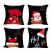 Kit Capa de Almofada para Natal Estampada Suede Decorativa 40cm x 40cm com zíper