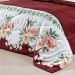 Kit Cobre Leito Casal Estampado Floral Vinho 200 Fios + Jogo de Cama 100% Algodão - 7 Peças